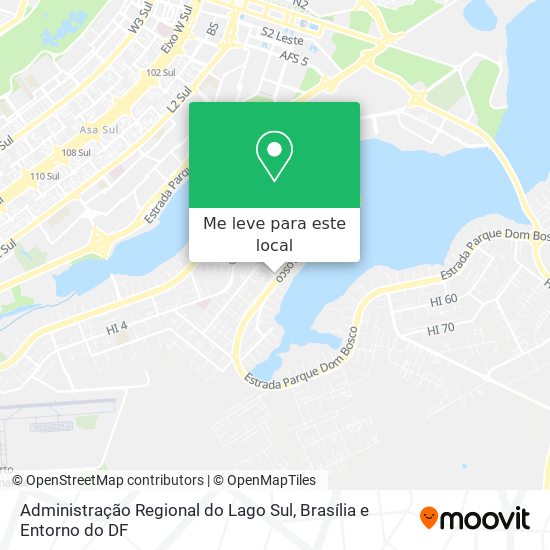 Administração Regional do Lago Sul mapa