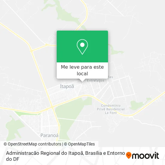 Administracão Regional do Itapoã mapa