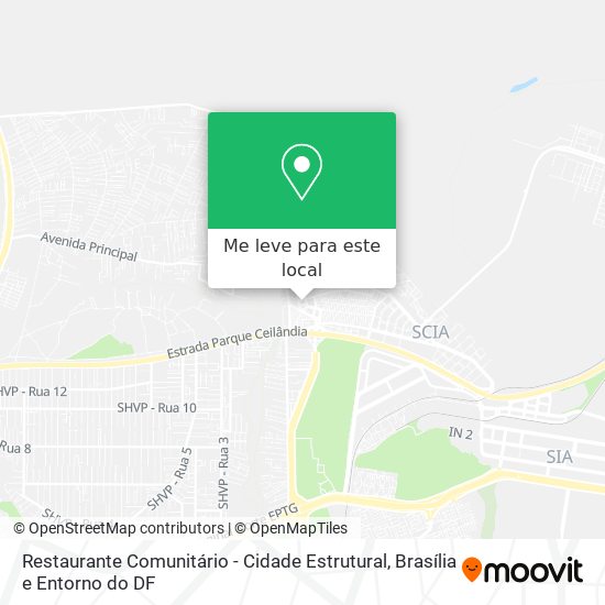 Restaurante Comunitário - Cidade Estrutural mapa