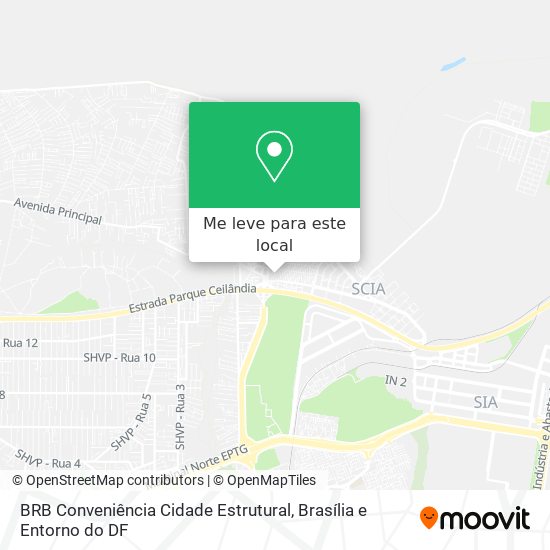 BRB Conveniência Cidade Estrutural mapa