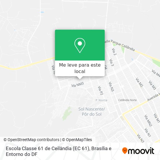 Escola Classe 61 de Ceilândia (EC 61) mapa
