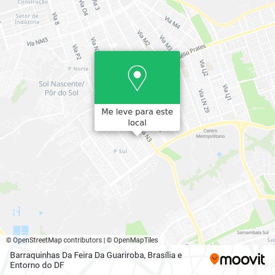 Barraquinhas Da Feira Da Guariroba mapa