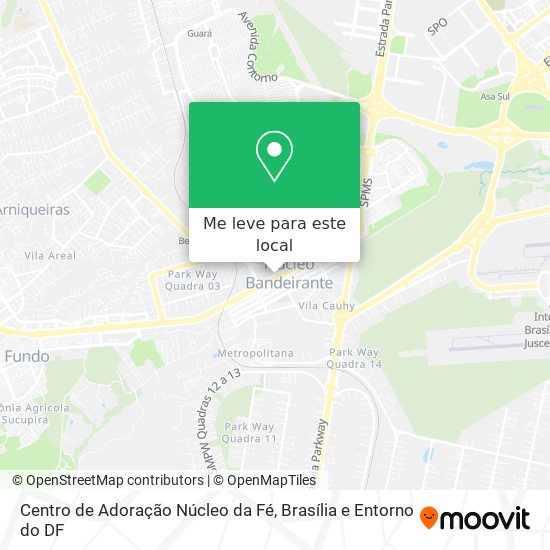 Centro de Adoração Núcleo da Fé mapa