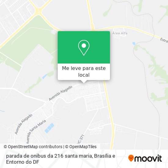 parada de onibus da 216 santa maria mapa