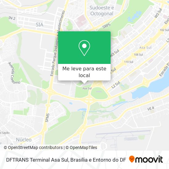 DFTRANS Terminal Asa Sul mapa