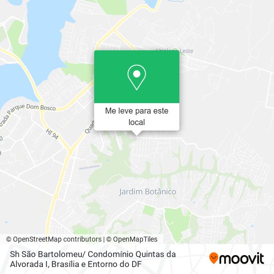 Sh São Bartolomeu/ Condomínio Quintas da Alvorada I mapa