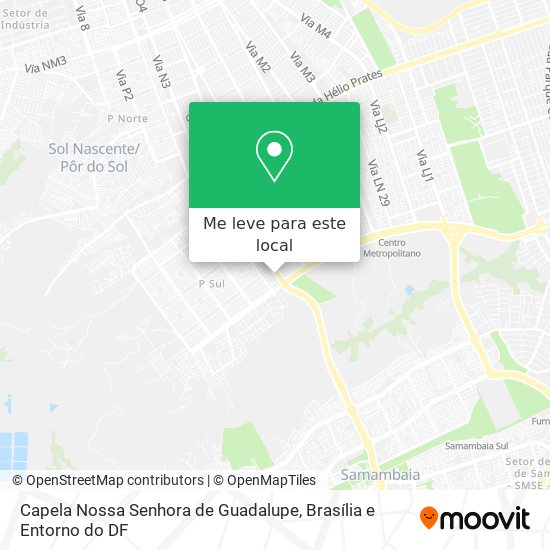 Capela Nossa Senhora de Guadalupe mapa