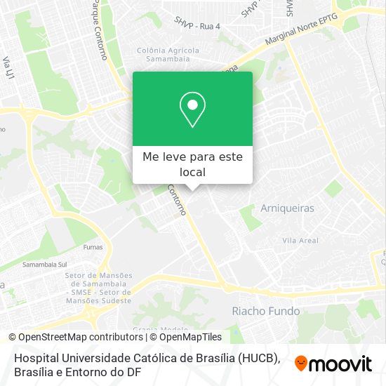Hospital Universidade Católica de Brasília (HUCB) mapa