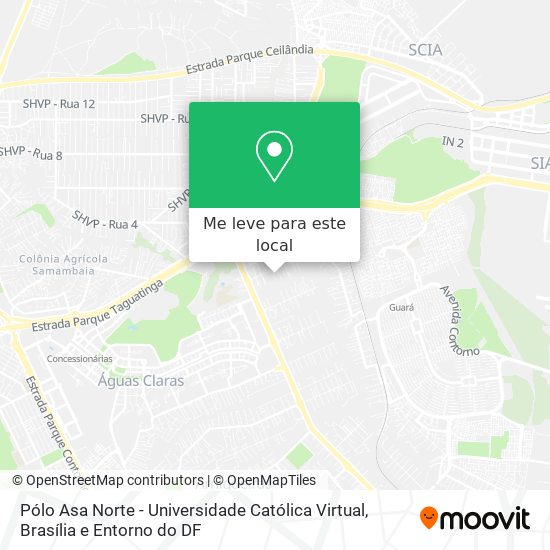 Pólo Asa Norte - Universidade Católica Virtual mapa