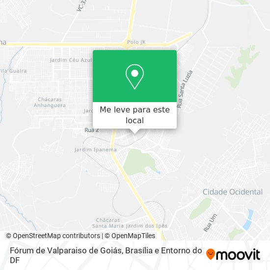 Fórum de Valparaiso de Goiás mapa