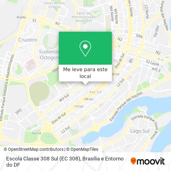 Escola Classe 308 Sul (EC 308) mapa