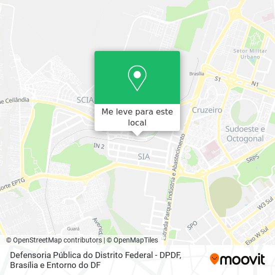Defensoria Pública do Distrito Federal - DPDF mapa
