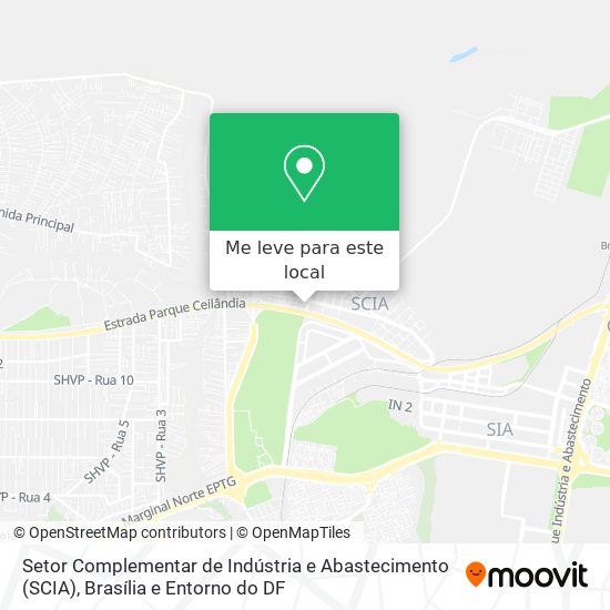 Setor Complementar de Indústria e Abastecimento (SCIA) mapa