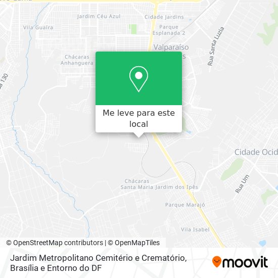 Jardim Metropolitano Cemitério e Crematório mapa