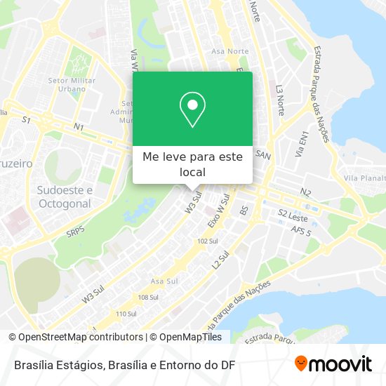 Brasília Estágios mapa
