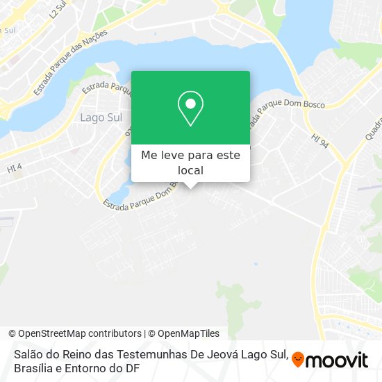 Salão do Reino das Testemunhas De Jeová Lago Sul mapa