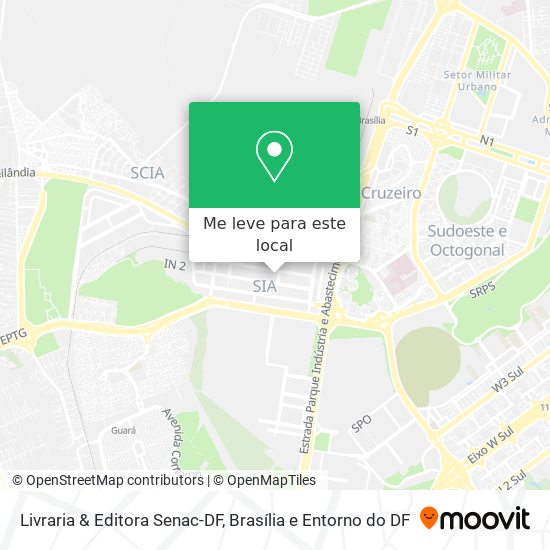 Livraria & Editora Senac-DF mapa
