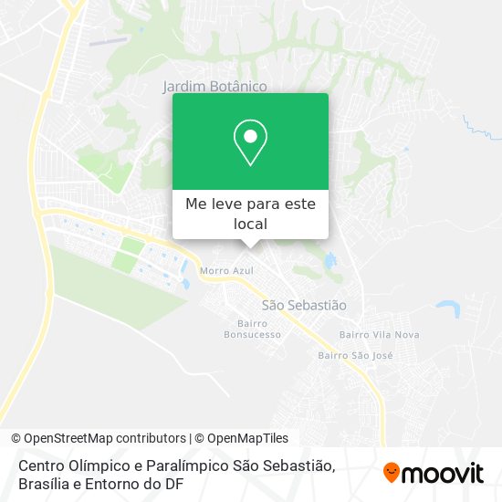 Centro Olímpico e Paralímpico São Sebastião mapa