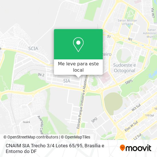 CNAIM SIA Trecho 3 / 4 Lotes 65 / 95 mapa