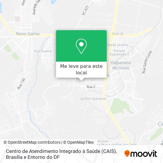 Centro de Atendimento Integrado à Saúde (CAIS) mapa