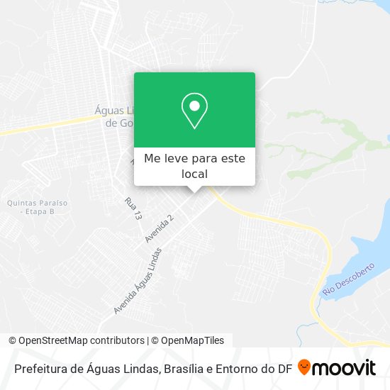 Prefeitura de Águas Lindas mapa