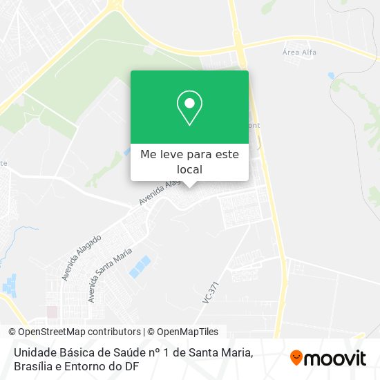 Unidade Básica de Saúde nº 1 de Santa Maria mapa