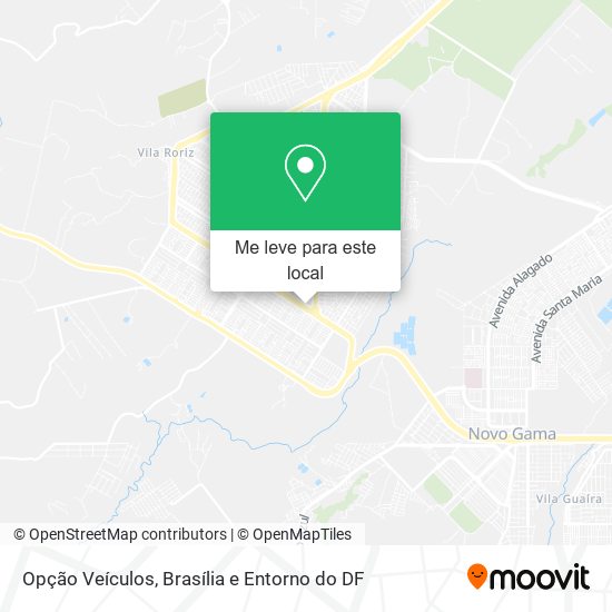 Opção Veículos mapa