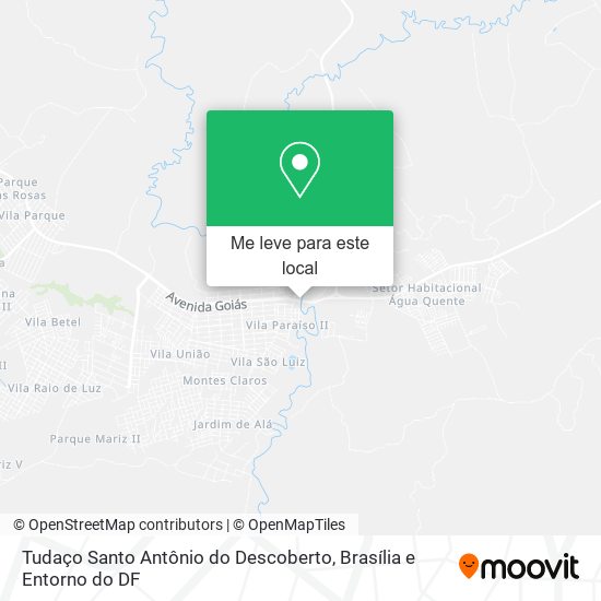 Tudaço Santo Antônio do Descoberto mapa