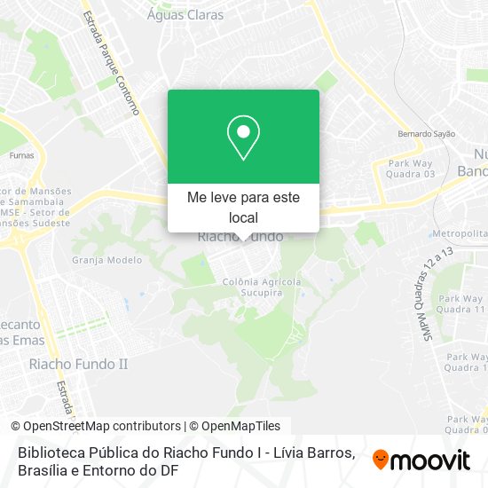 Biblioteca Pública do Riacho Fundo I - Lívia Barros mapa