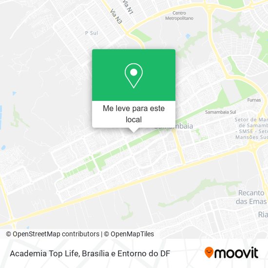 Academia Top Life mapa