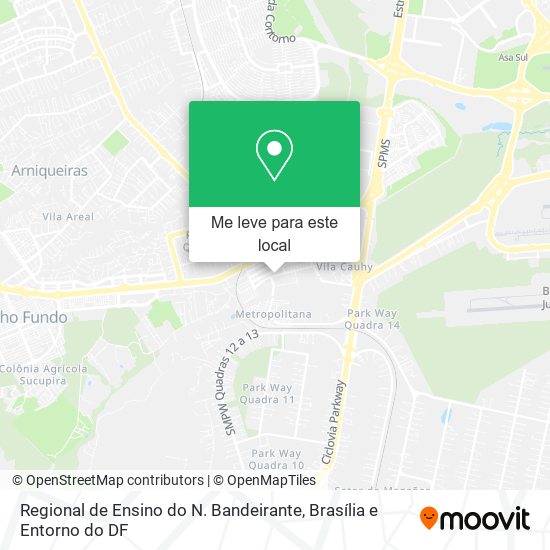 Regional de Ensino do N. Bandeirante mapa