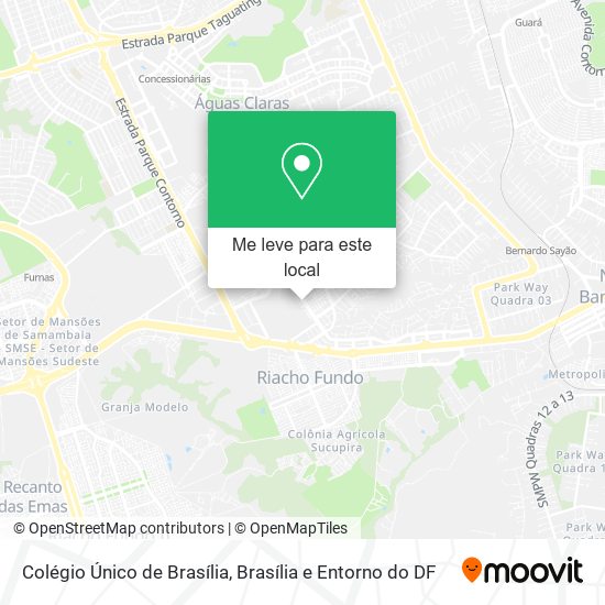 Colégio Único de Brasília mapa