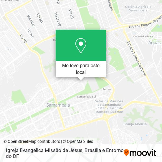 Igreja Evangélica Missão de Jesus mapa