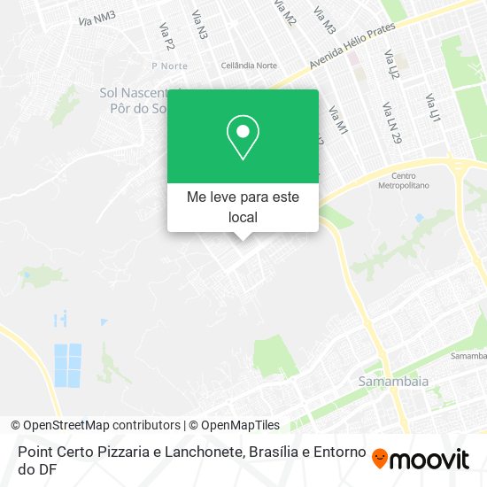 Point Certo Pizzaria e Lanchonete mapa