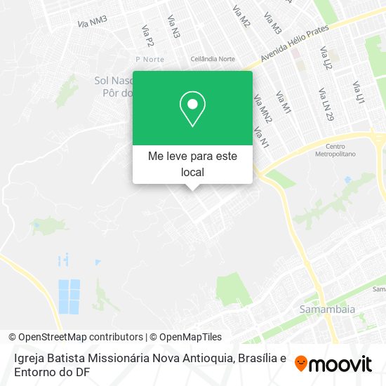 Igreja Batista Missionária Nova Antioquia mapa