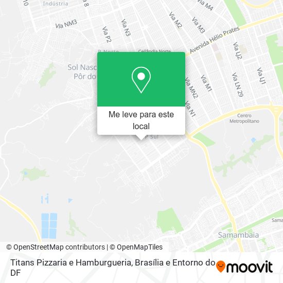 Titans Pizzaria e Hamburgueria mapa