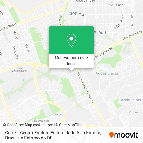 Cefak - Centro Espírita Fraternidade Alan Kardec mapa