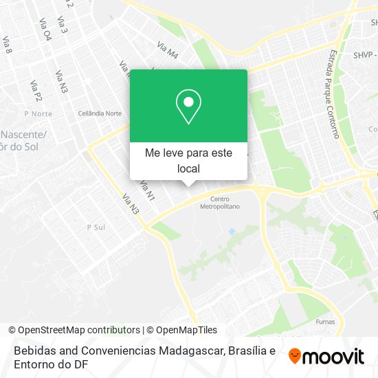 Bebidas and Conveniencias Madagascar mapa