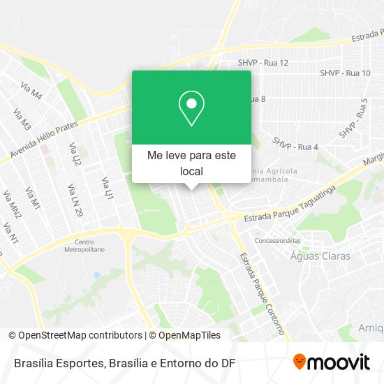 Brasília Esportes mapa