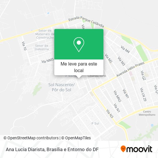 Ana Lucia Diarista mapa