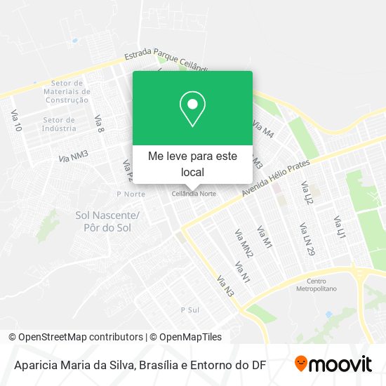 Aparicia Maria da Silva mapa