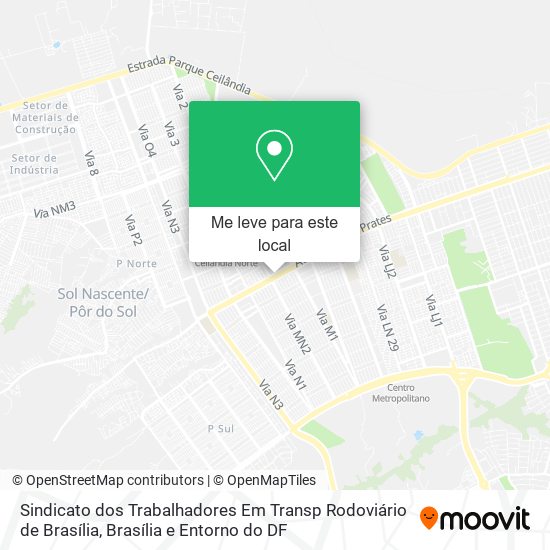 Sindicato dos Trabalhadores Em Transp Rodoviário de Brasília mapa