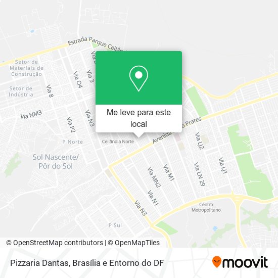 Pizzaria Dantas mapa