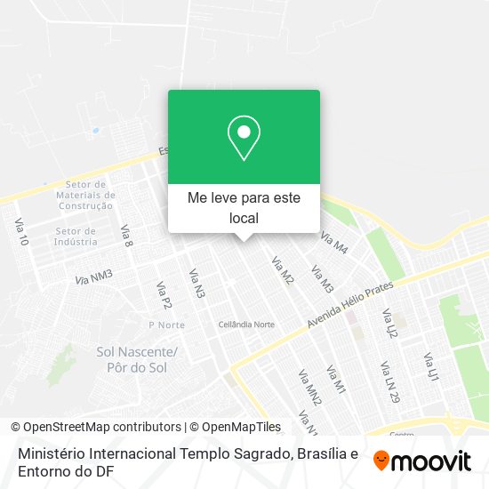 Ministério Internacional Templo Sagrado mapa