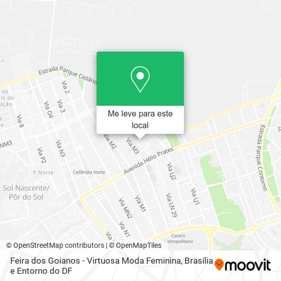 Feira dos Goianos - Virtuosa Moda Feminina mapa
