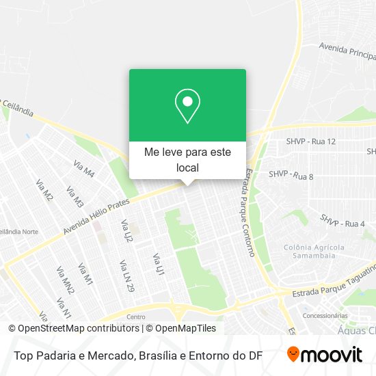 Top Padaria e Mercado mapa
