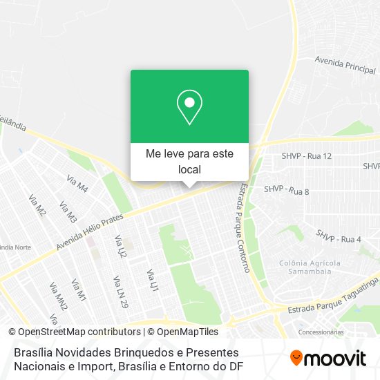 Brasília Novidades Brinquedos e Presentes Nacionais e Import mapa