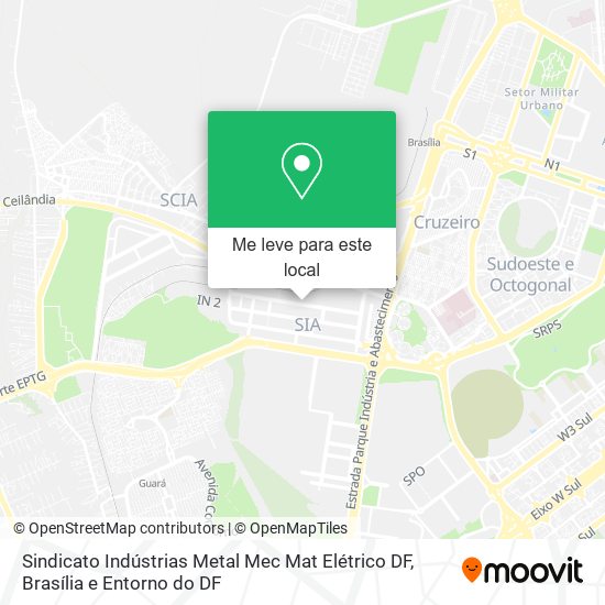 Sindicato Indústrias Metal Mec Mat Elétrico DF mapa