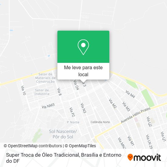 Super Troca de Óleo Tradicional mapa