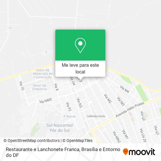 Restaurante e Lanchonete Franca mapa